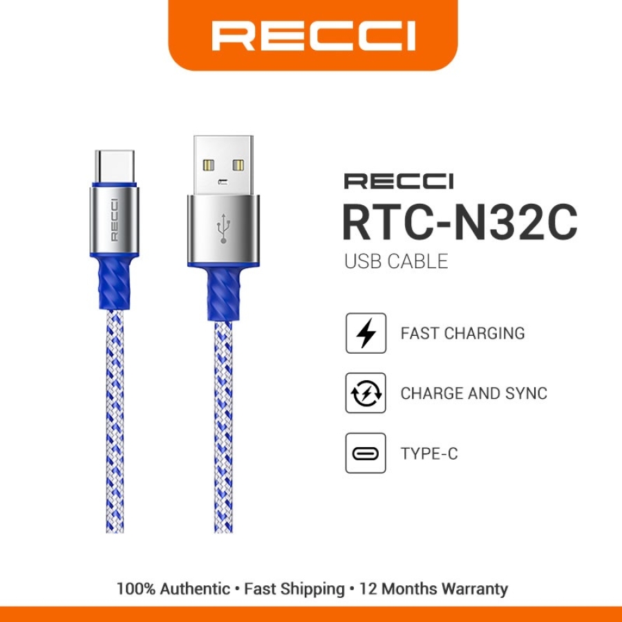 RECCI 100CM TYPE C TO USB A CABLE
