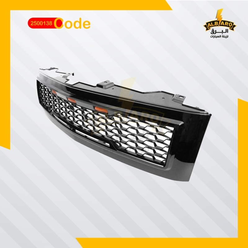 Front grille and pickup Silverado matte black 1500 raptor shape with red marker 3 LED (07/013)