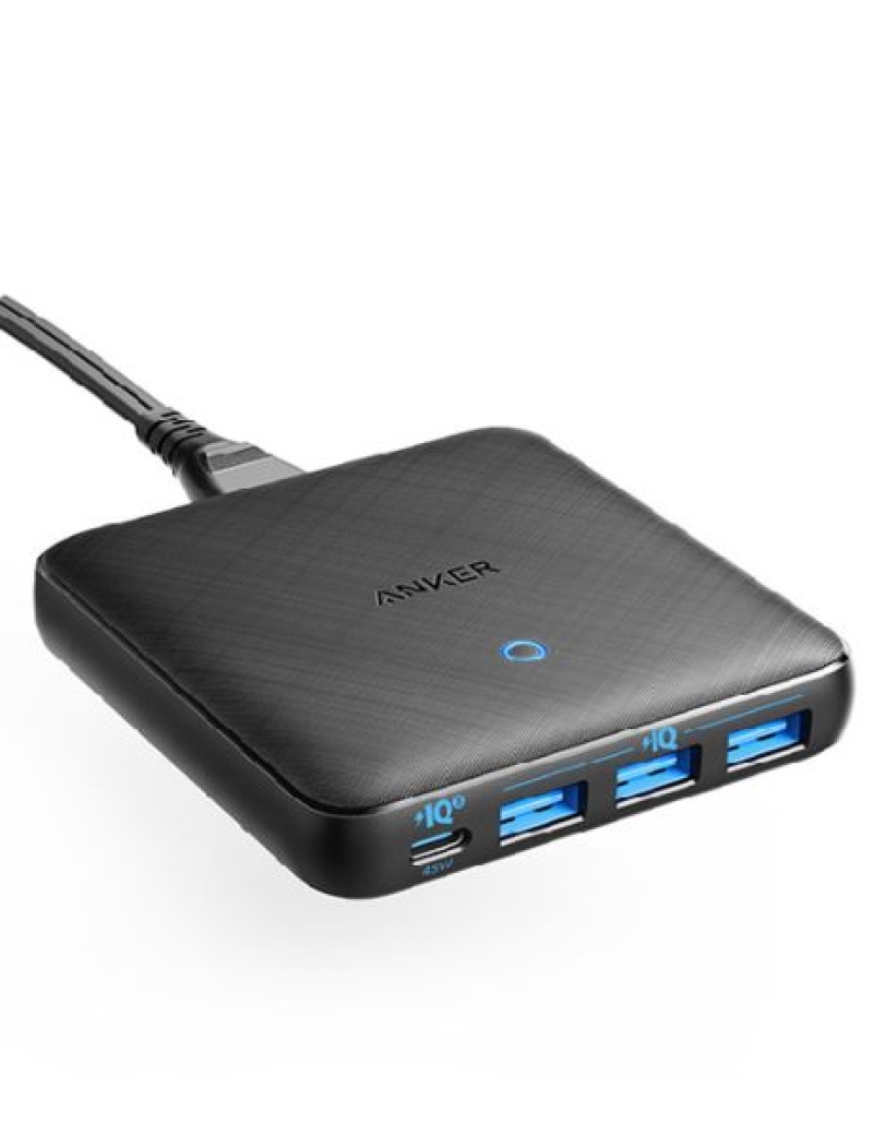 شاحنSlim Size Powerport Atom III Slim  (4 منفذ, 65 واط)  من Anker