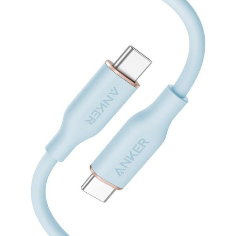 Anker 1.8m PowerLine III Flow USB-C to USB-C Cable 100W (1.8m/6ft) – Misty Blue