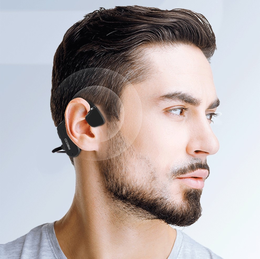 سماعة الأذن اللاسلكية | REP-W27 | بــ صوت ستيريو ديناميكي بــ تقنية التوصيل العظمي من شركة | RECCI |