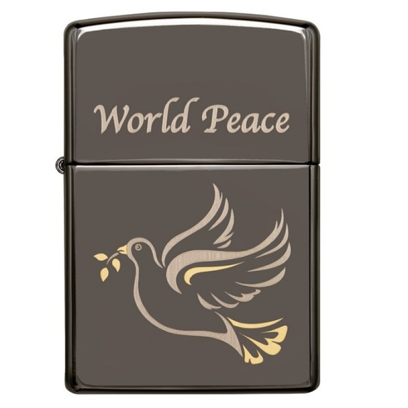 Zippo World Peace Design Lighter - ZP150-402974