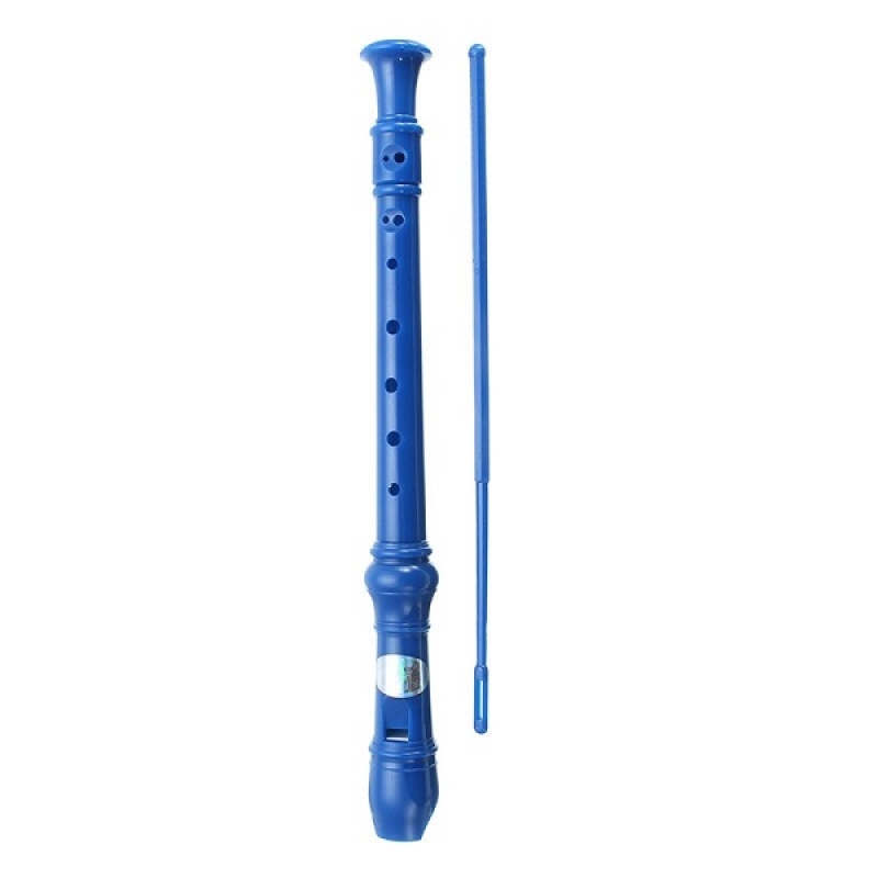 SWAN Soprano Recorder, 8-Hole Plastic Flute with Cleaning Rod For Beginners, Navy - SW-8KT-NAVY