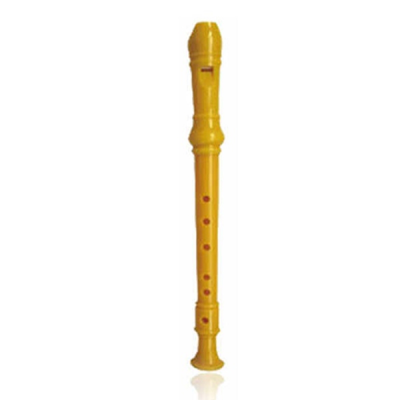 SWAN Soprano Recorder, 8-Hole Plastic Flute with Cleaning Rod For Beginners, Gold - SW-8KT-GOLD