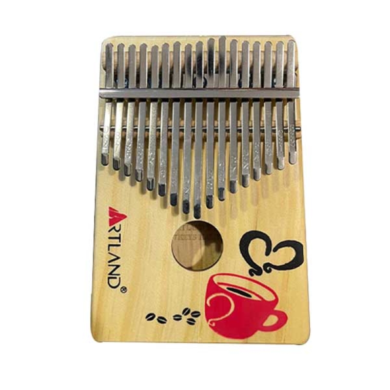 ARTLAND 17-Key Coffee Drawing Natural Pine Kalimba - AT-KSM-COFFEE