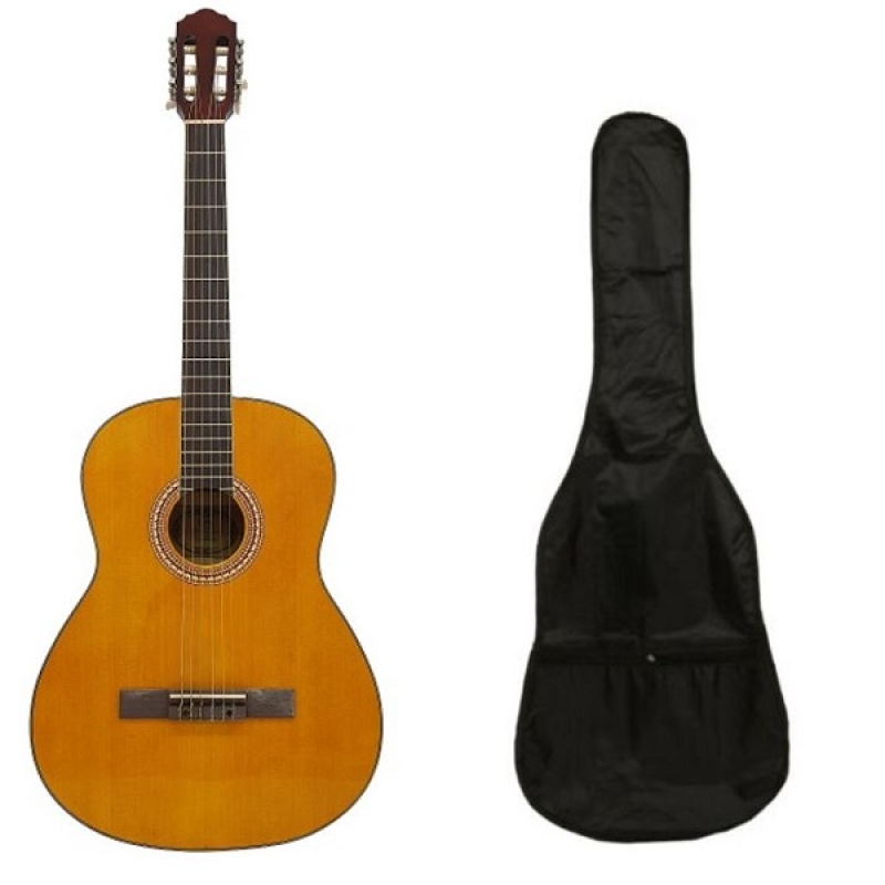 LCM Classic Guitar 39Inch with Bag, Brown  - LCM-C39CTY-YN