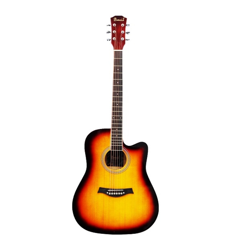 BANSID High Quality 41” Acoustic Guitar, Sunburst - FT-G41L-HQ-SUNBURST