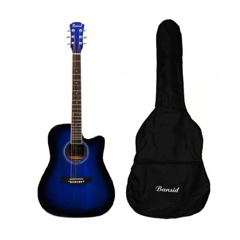 BANSID Basswood 41inch Acoustic Guitar, Blue - FT-G41-BLUE