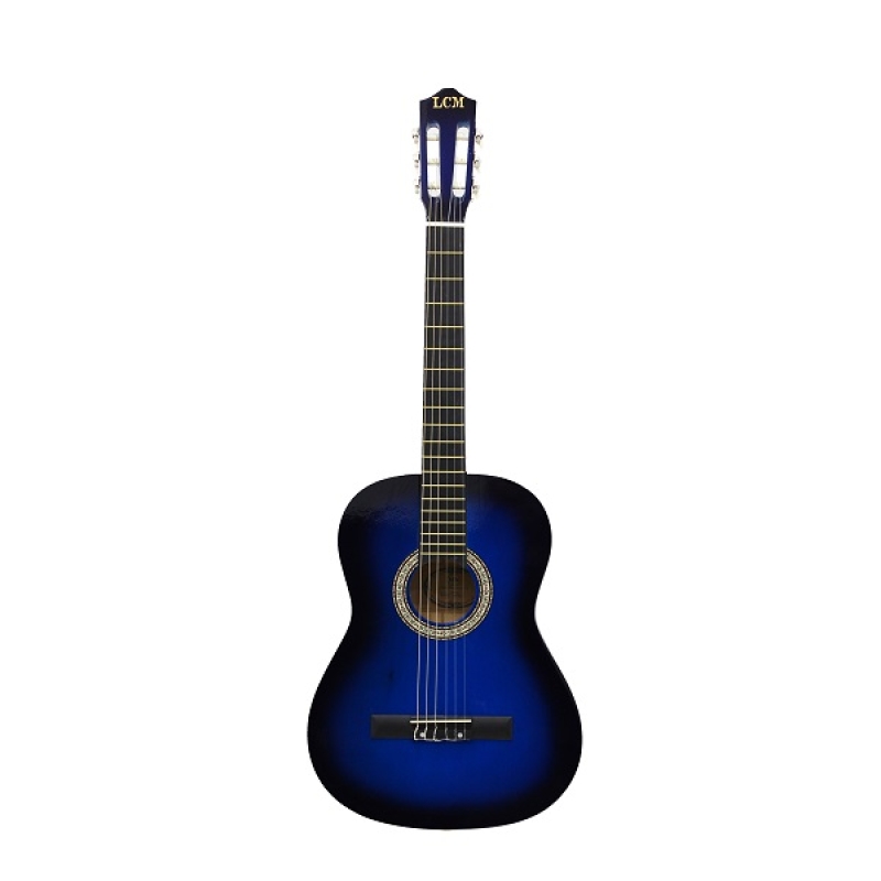 LCM Basswood 39” Classical Guitar For Beginners, Blue - LCM-3900-BLUE