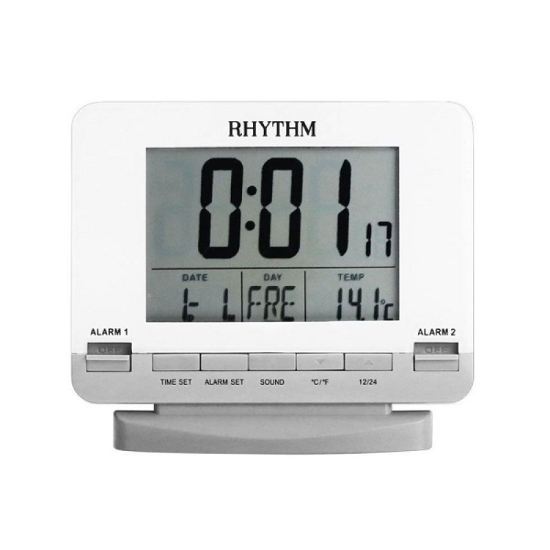 Rhythm Digital Alarm and Table Clock - LCT078NR03