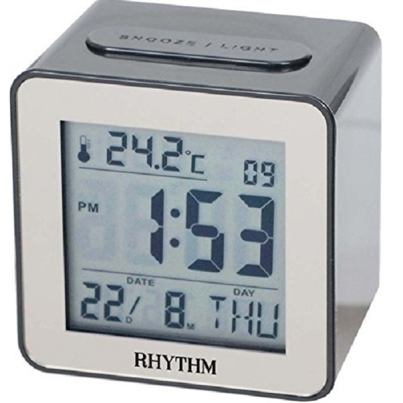 Rhythm Digital Desk Clock, Black - LCT076NR02