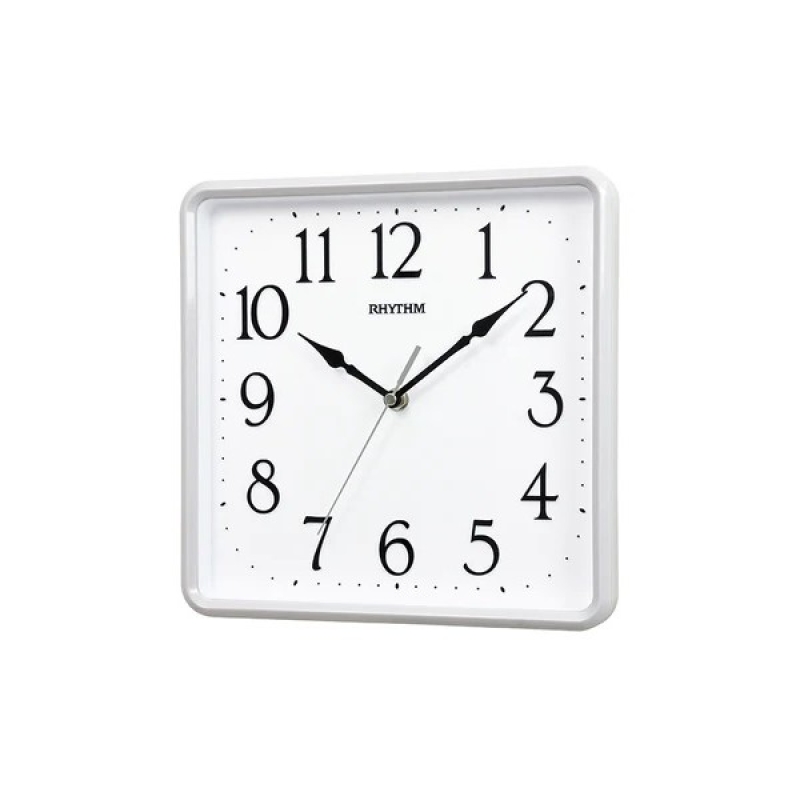 Rhythm Analog White Case Wall Clock - CMG597NR03