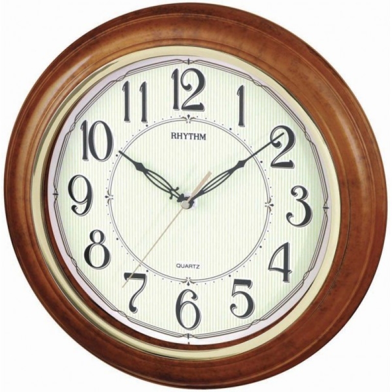 Rhythm Value Added Wooden Wall Clock - CMG425BR06