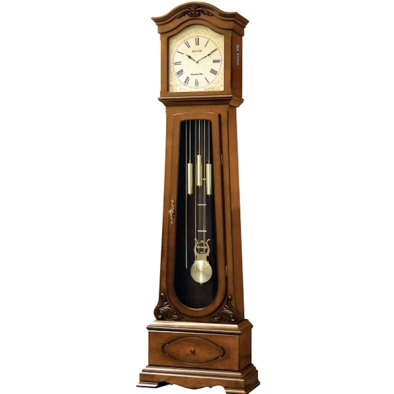Rhythm Wooden Grandfather Clock - CRJ602CR06