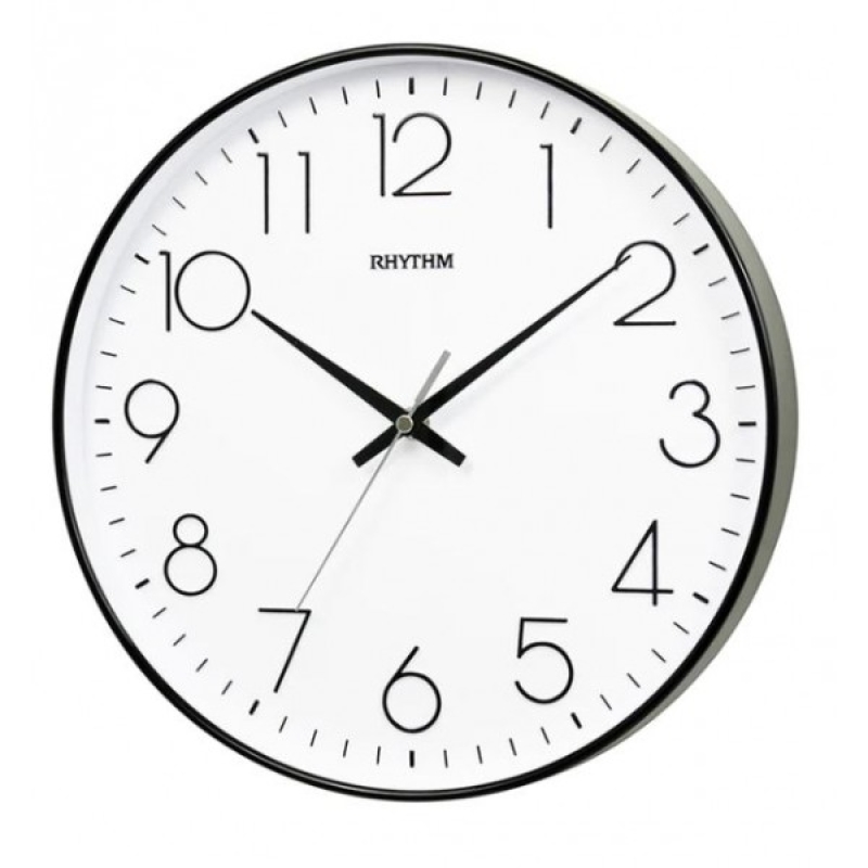 Rhythm White Dial Analog Wall Clock - CMG601NR02
