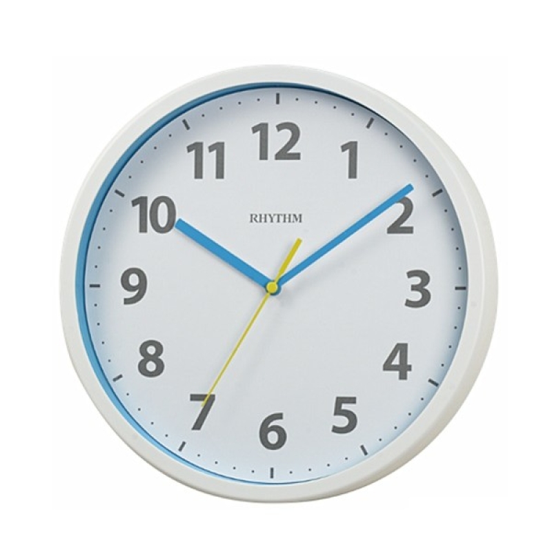 Rhythm White Dial Basic Analog Wall Clock - CMG600NR03