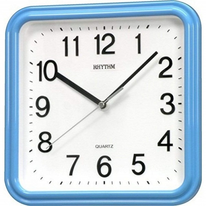 Rhythm Basic Wall Clock, Blue - CMG450NR04