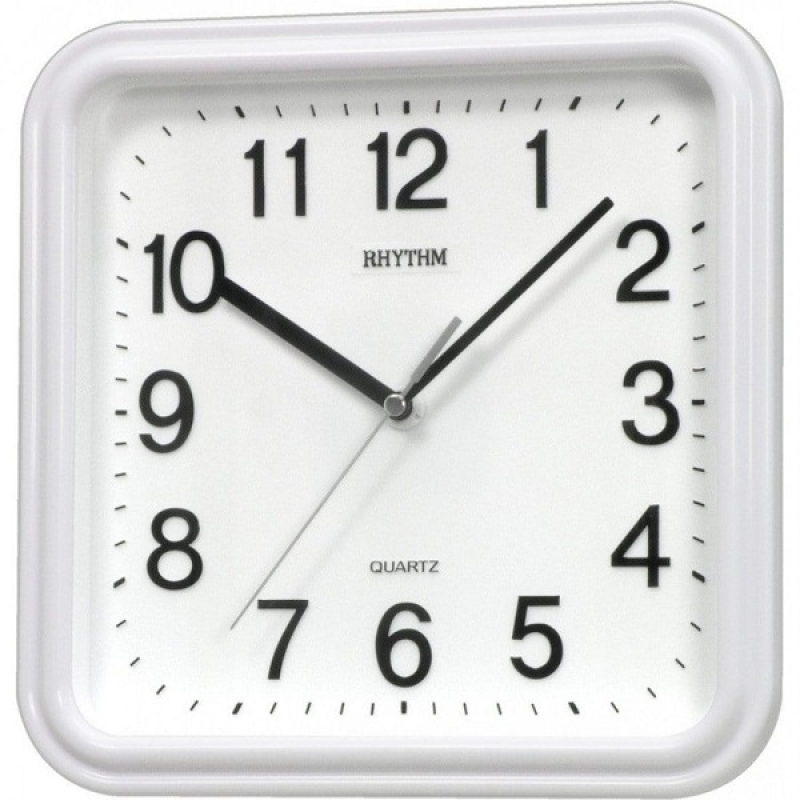 Rhythm Basic Wall Clock, White - CMG450NR03
