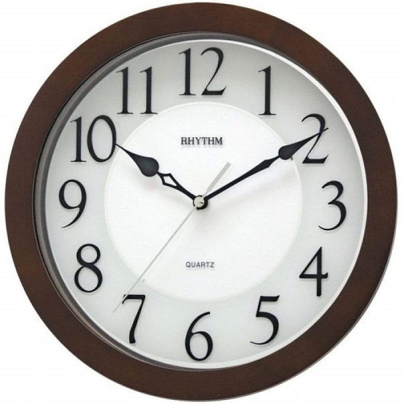 Rhythm Round Wooden Wall Clock - CMG928NR06