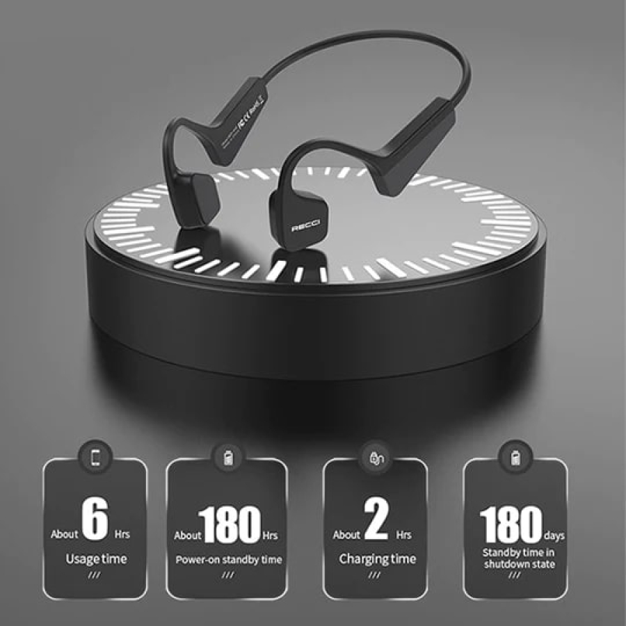 RECCI - من  Bone Conduction سماعات بلوتوث رياضية
