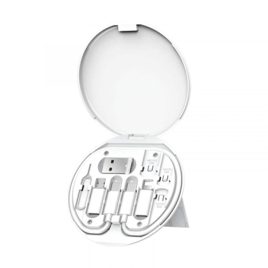 Wiwu Almighty Charging Suit Storage Cable Case - White