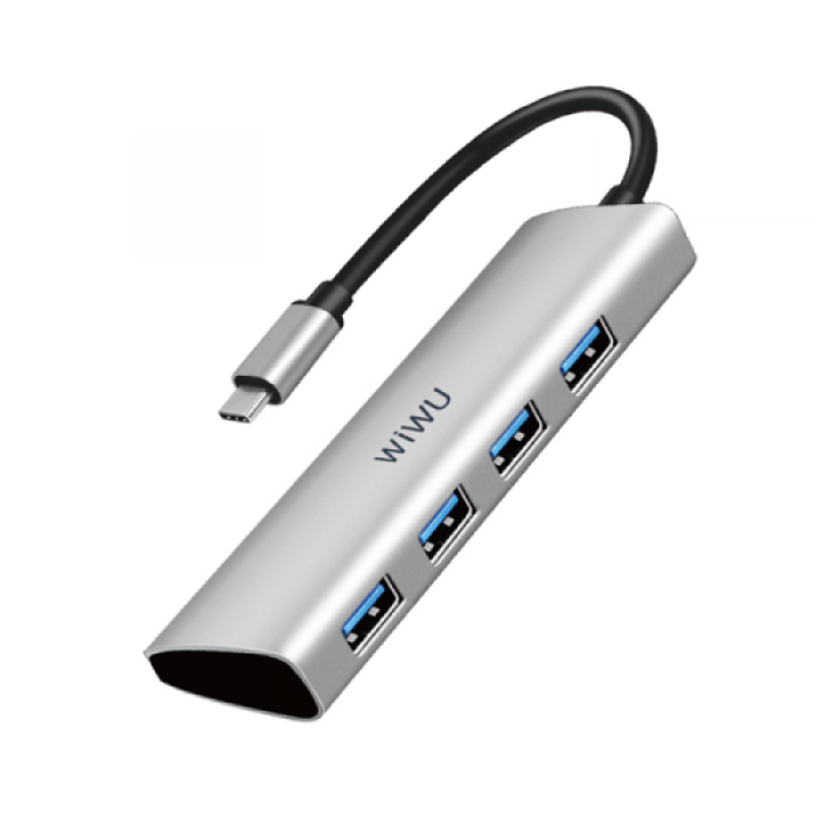 Wiwu Alpha 4 in 1 USB-C Hub 440 -Gray