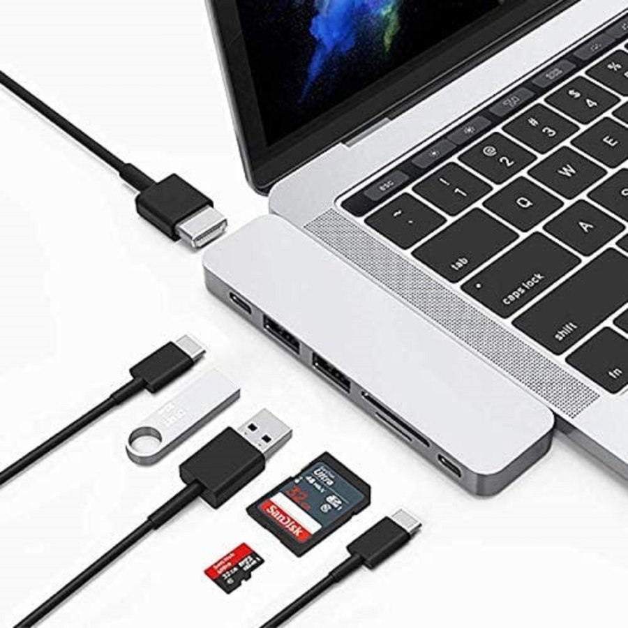 Wiwu T08 USB Type-C 7 IN 1 Hub Aluminum Case