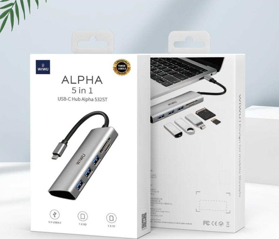 Wiwu Alpha 532ST 5 IN 1 Multi-Function USB-C