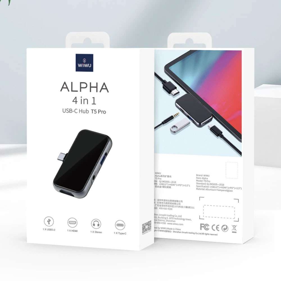 Wiwu Alpha T5 Pro 4 IN 1 USB-C Hub