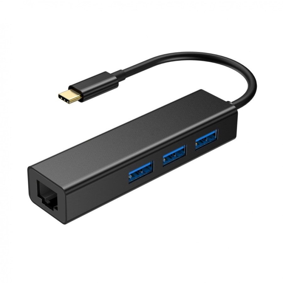 محول USB-C to 3 USB3.0 + RJ