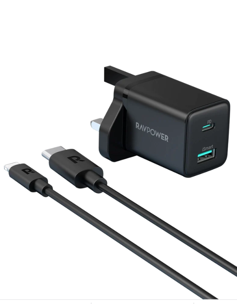 Ravpower RP-PC173-2-in-1 20W USB Charger Combo Offline Black