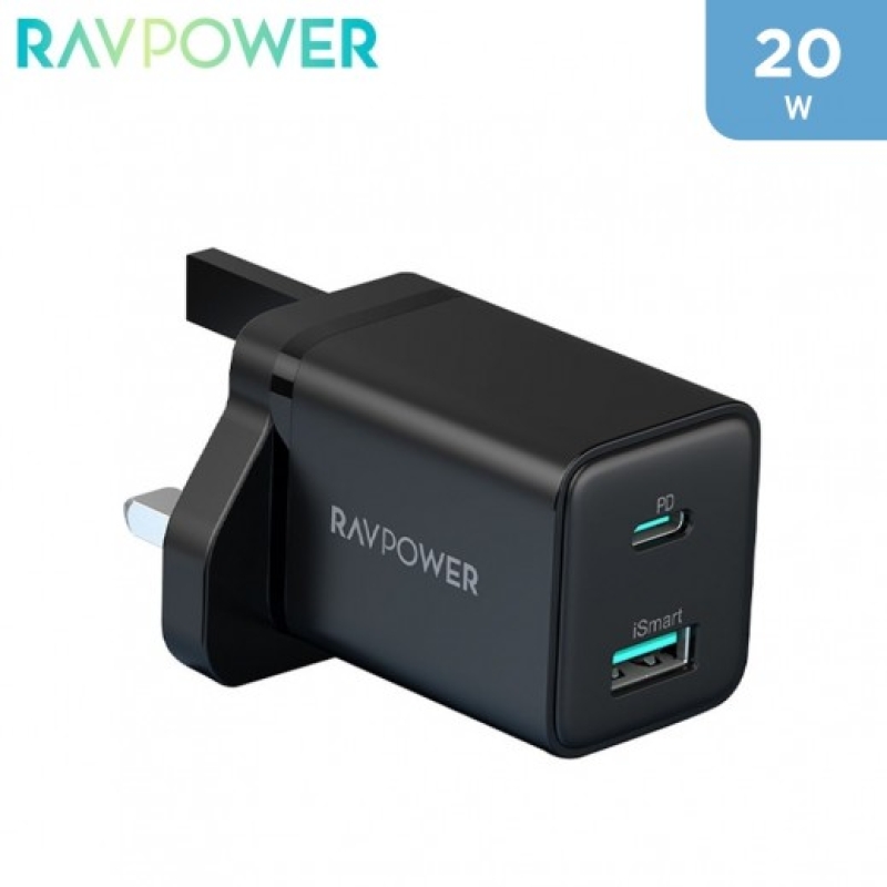 RAVPower RP-PC168 PD 20W 2-Port Wall Charger
