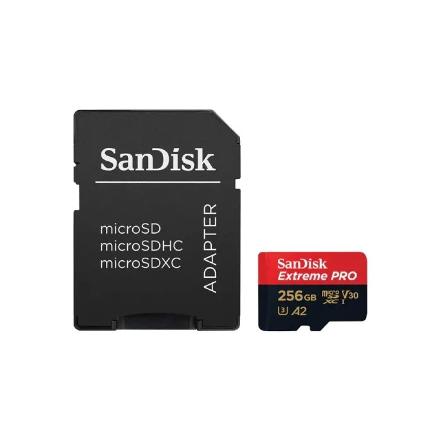 SanDisk 256GB Extreme PRO microSD UHS-I Card with Adapter Memory Card - SDSQXCD-256G-GN6MA
