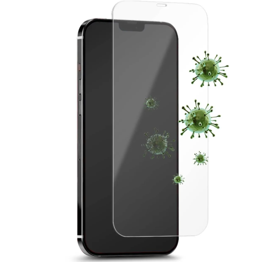 حماية الشاشة ايفون 13 برو ماكس مضاد للميكروبات من بيورو  - شفاف