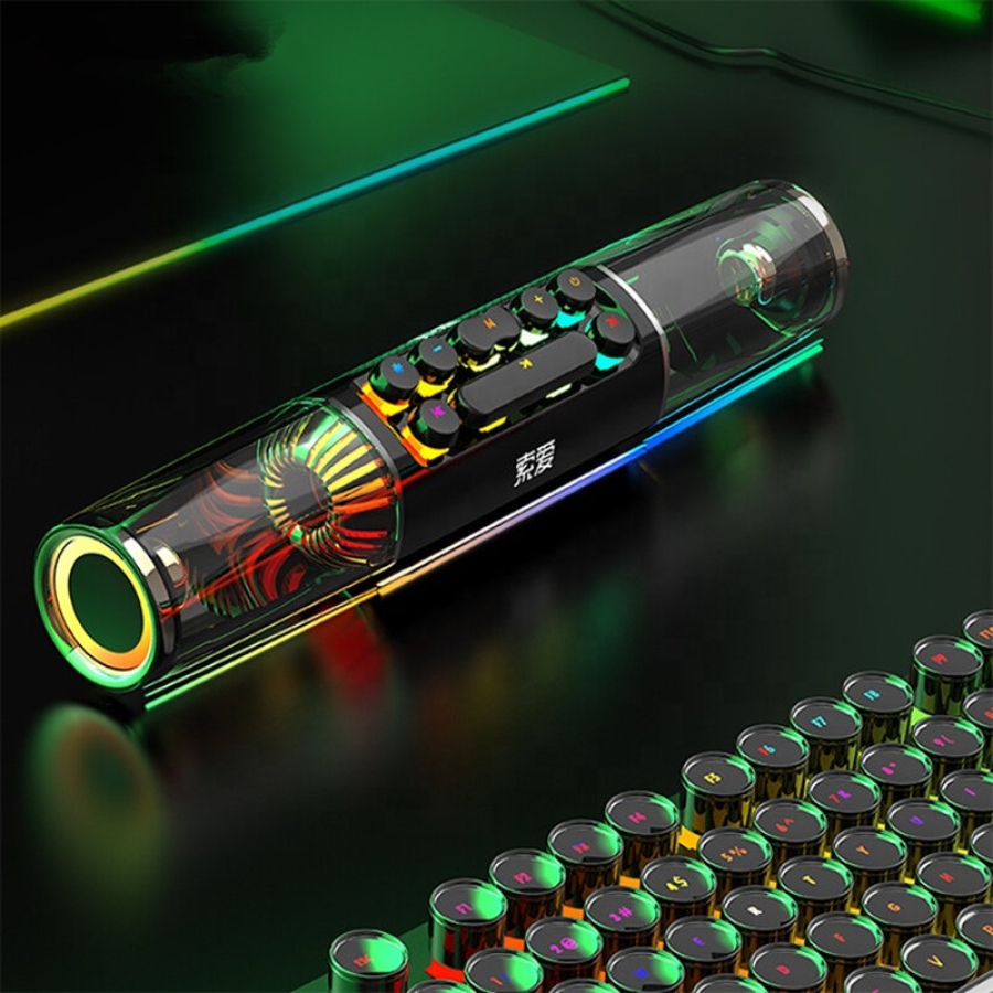 مكبر صوت بخاصية البلوتوث SOAIY SH19S مكبر صوت للألعاب RGB عالي الطاقة