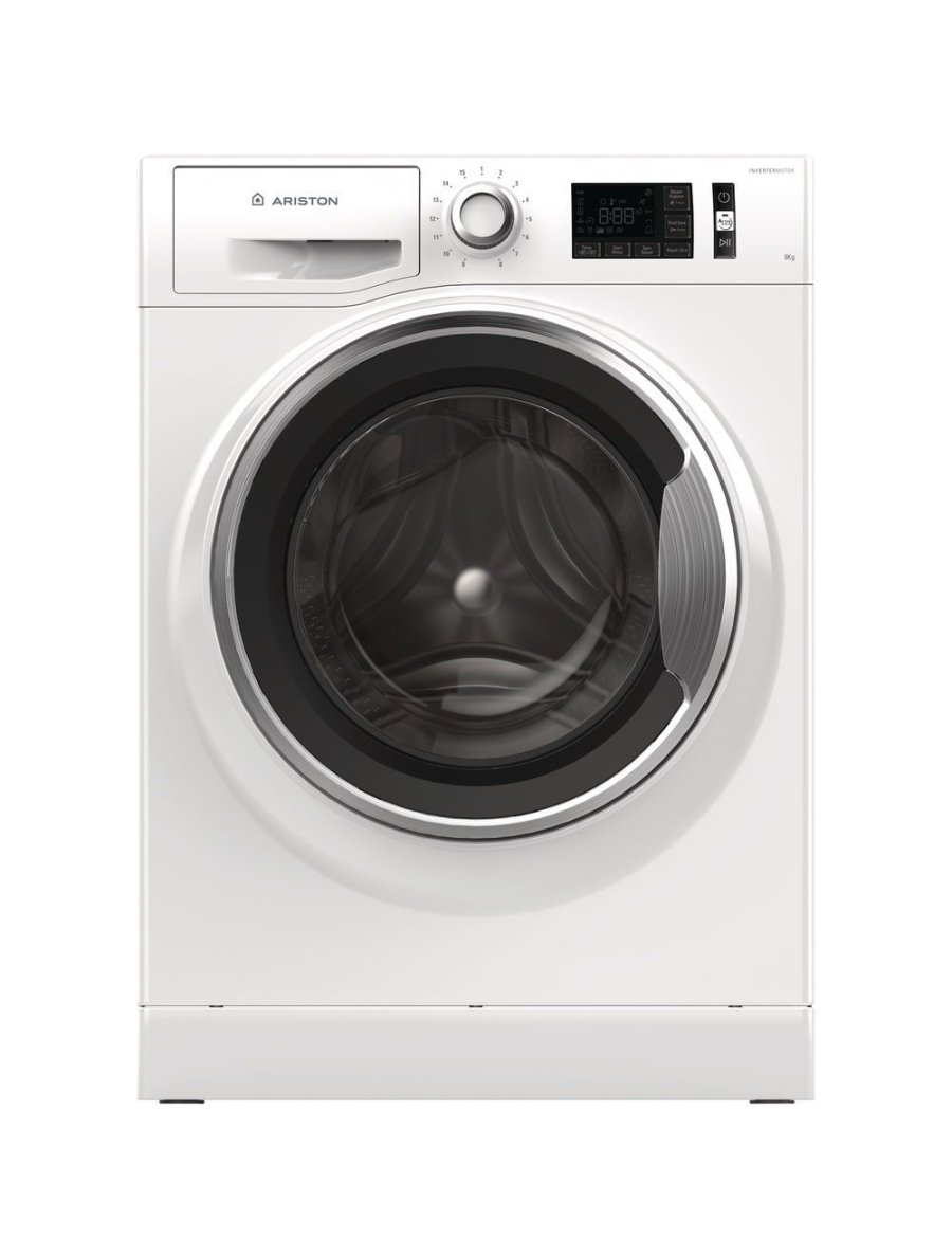 Ariston Front Load 9,0kg 1200 rpm, Natis, White, LCD, Inverter
