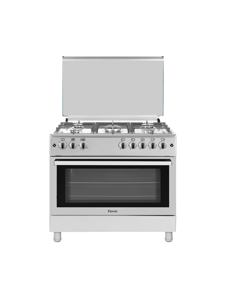 Ferre Gas Cooker 60*90 5 Gas Burner Silver