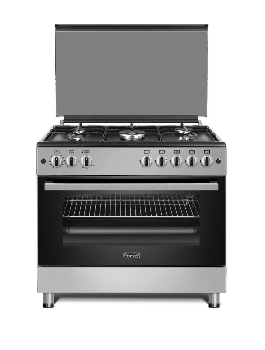 Ferre Gas Cooker 60*90 5 Gas Burner Silver
