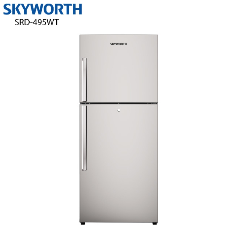 Skyworth Ref 420L/14.8Cft/DD/Slv/No Frst