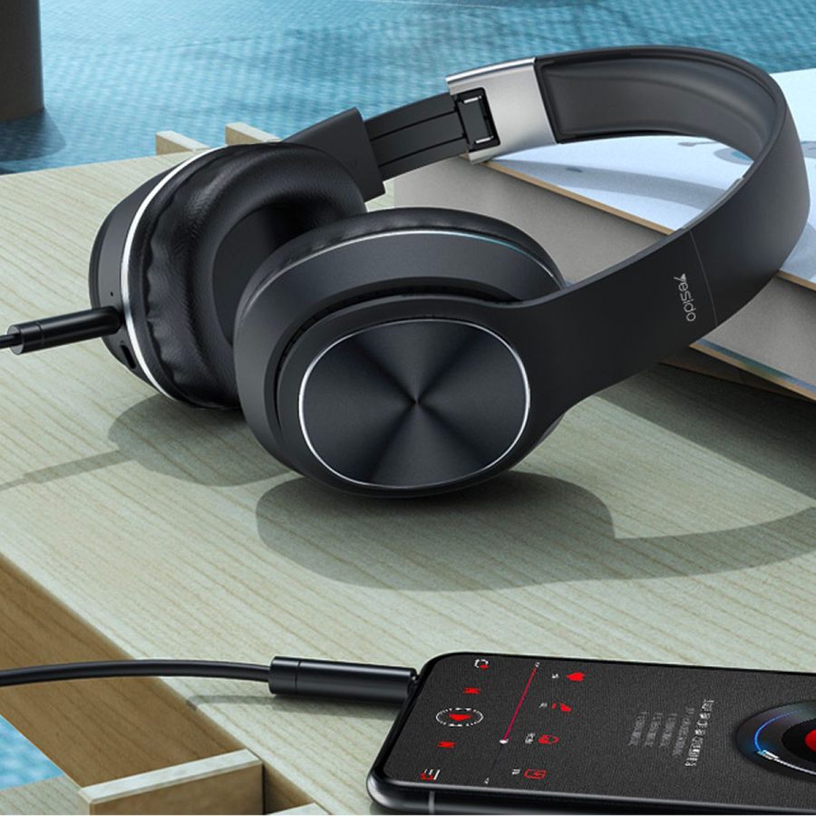 سماعة رأس لاسلكية قابلة للطي للحد من الضوضاء سوبر باس  Yesido EP01 Sports Bluetooth 5.0