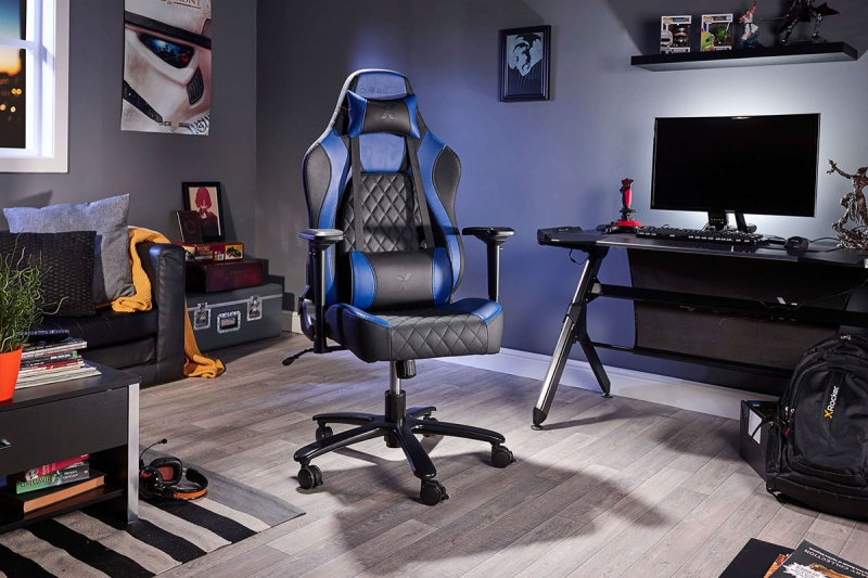 X Rocker Delta Office Gaming Chair (Blue/Black)
