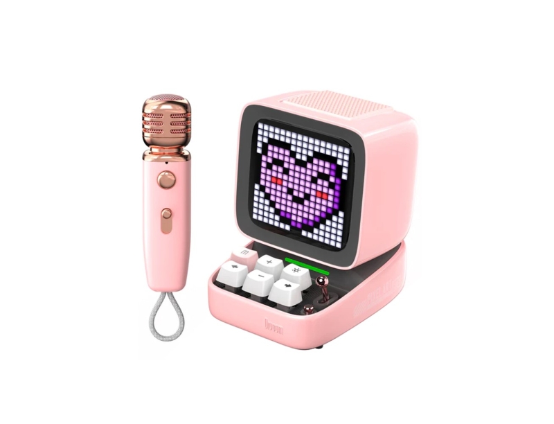 Divoom DitooMic Bluetooth Speaker Microphone Karaoke Function - Pink