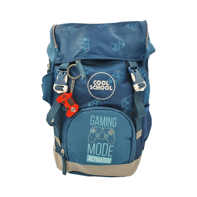 حقيبة ظهر مدرسية رائعة للألعاب مع سلسلة مفاتيح Gamepad