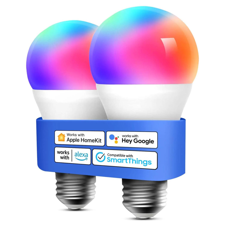 Smart Wi-Fi LED Bulb (RGBW E27) - 2 Pack