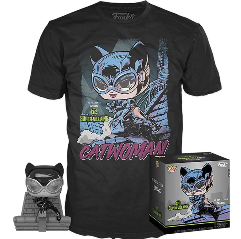 تي شيرت Pop & Tee Heroes Jim Lee- Catwoman