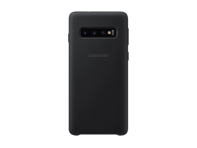 جراب سيليكون أسود لهاتف Samsung S10