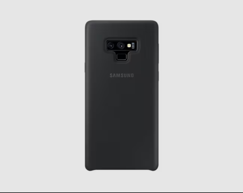 جراب سيليكون أسود لهاتف Samsung Note 9