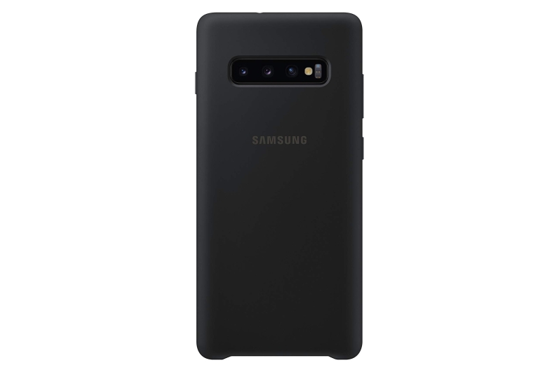 جراب سيليكون أسود لهاتف Samsung S10 Plus