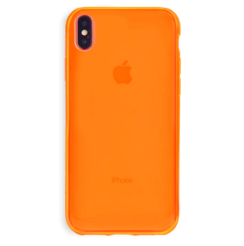 جراب بلون (البرتقالي النيون)  لموبيل IPhone XS Max