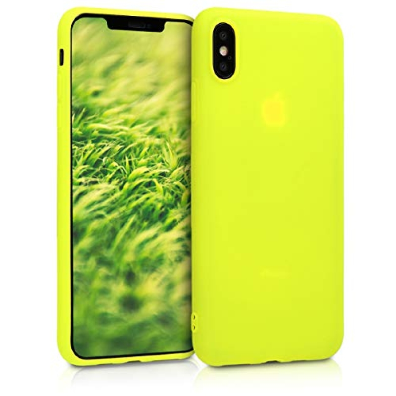 جراب بالوان (أخضر نيون و أصفر) iPhone XS Max